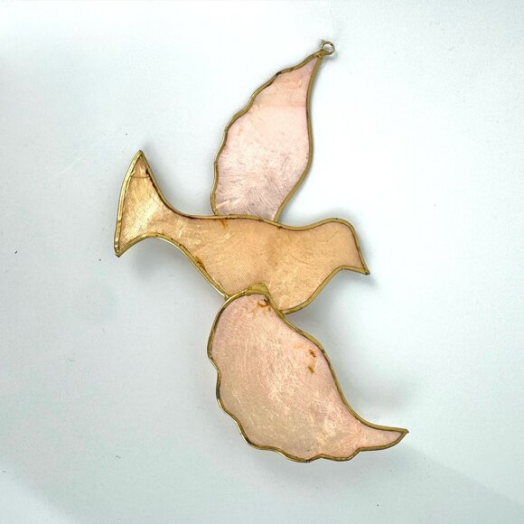 Vintage Silvestri Capiz Shell Dove Ornaments Set of 2 - Picture 8 of 10